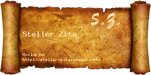 Steller Zita névjegykártya